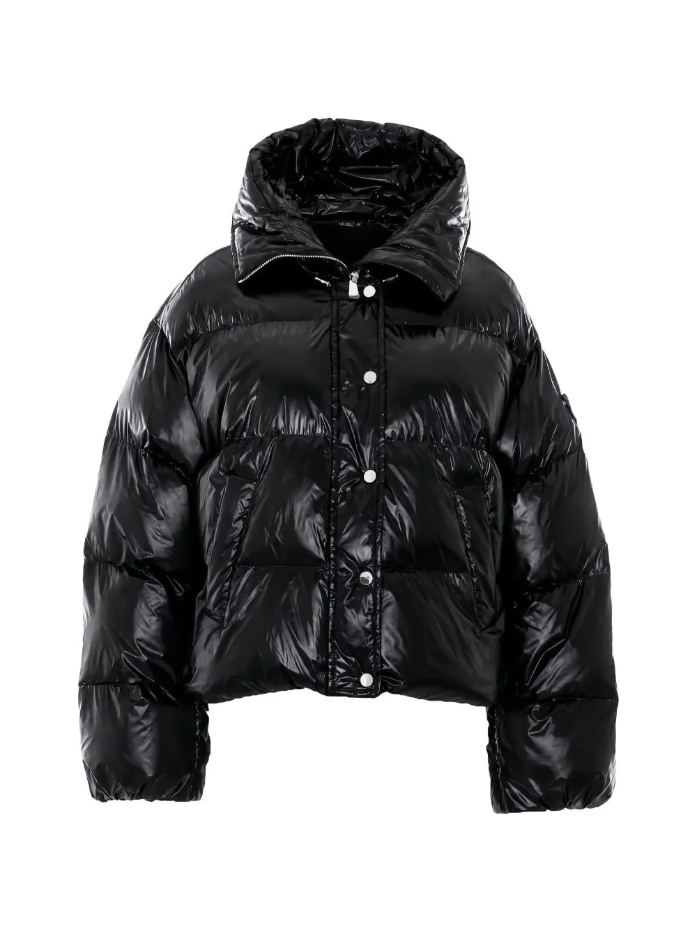 BLACK POLYAMIDE LONG COAT sold by Lord & Taylor product image thumbnail 3