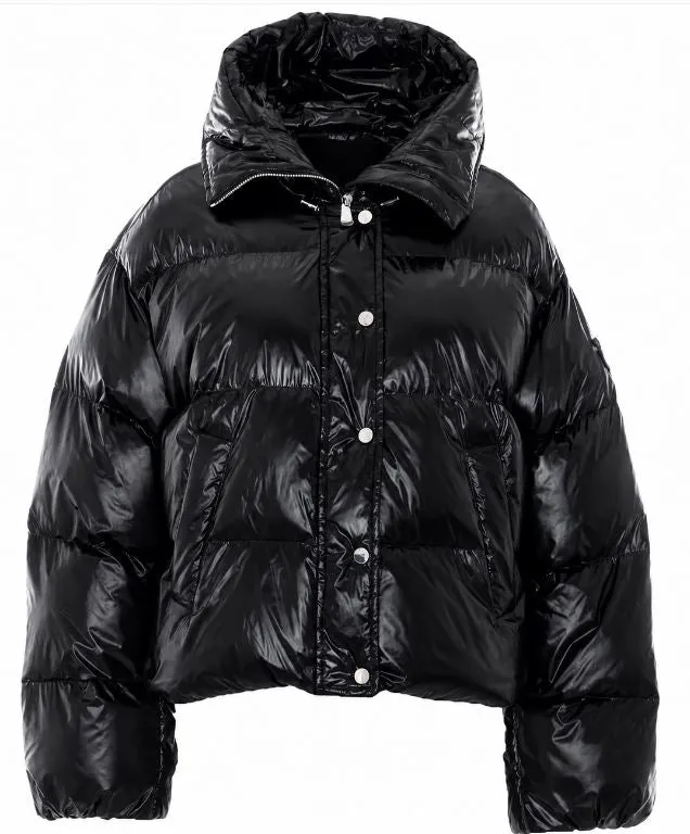 BLACK POLYAMIDE LONG COAT sold by Lord & Taylor