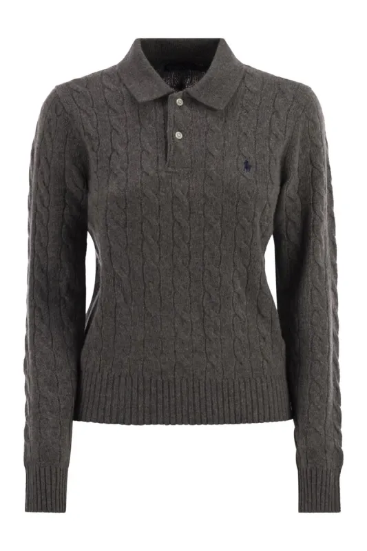 CABLE-KNIT POLO SHIRT made by Polo by Ralph Lauren