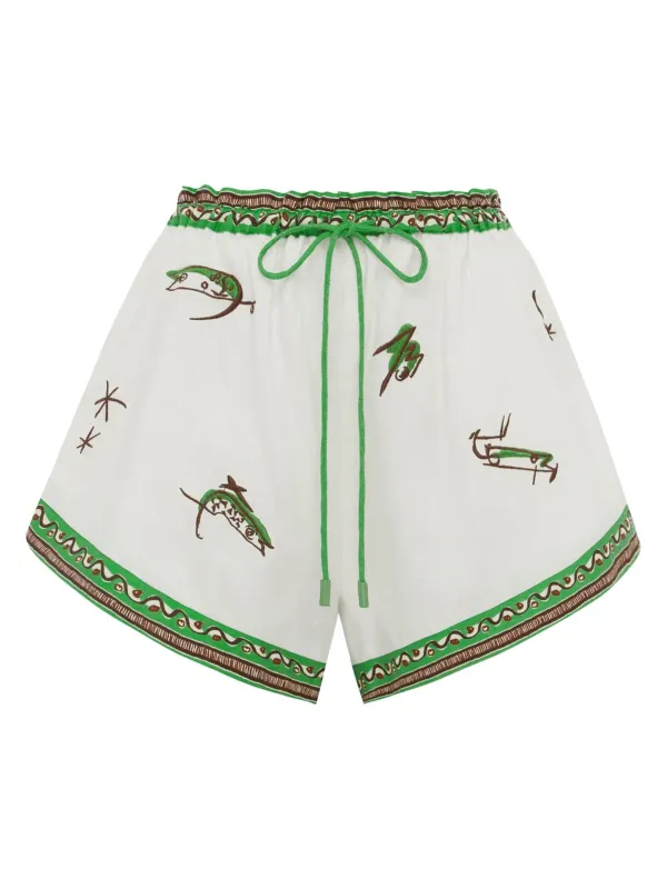 WANDA EMBROIDERED SHORT made by Alemais