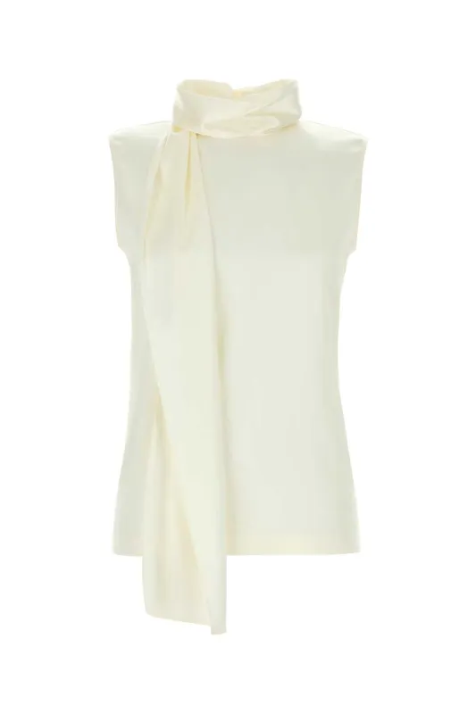 WHITE SILK TOP made by Bottega Veneta