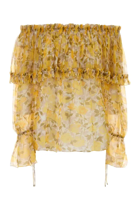PRINTED CREPE BLOUSE made by Chloe