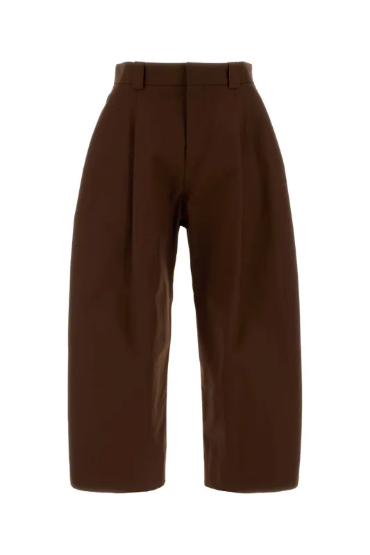 CHOCOLATE COTTON WIDE-LEG PANT made by Balenciaga