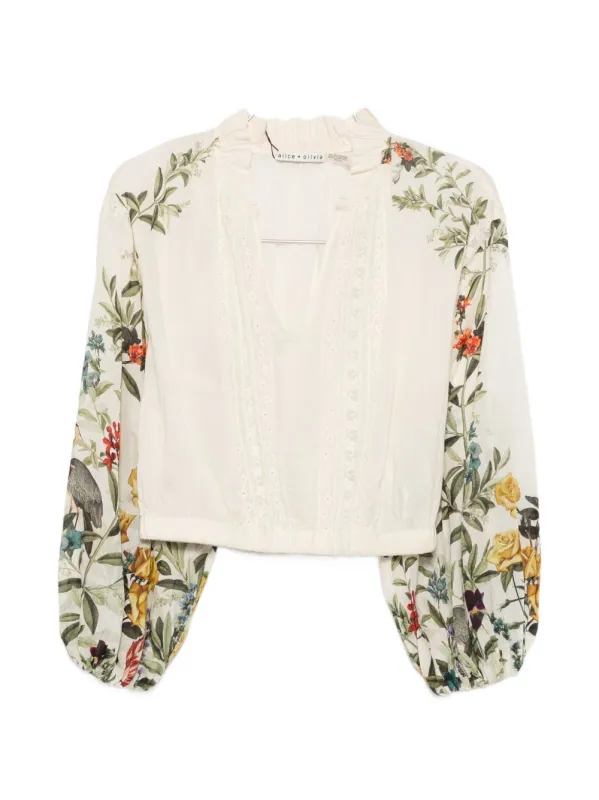 CASSIE CROPPED BLOUSE made by Alice + Olivia