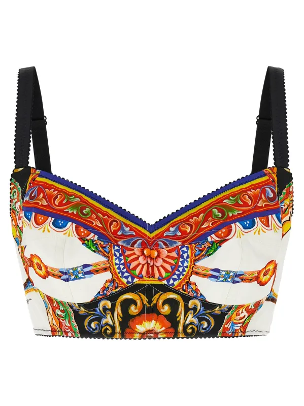 'Carretto' crop top made by Dolce & Gabanna