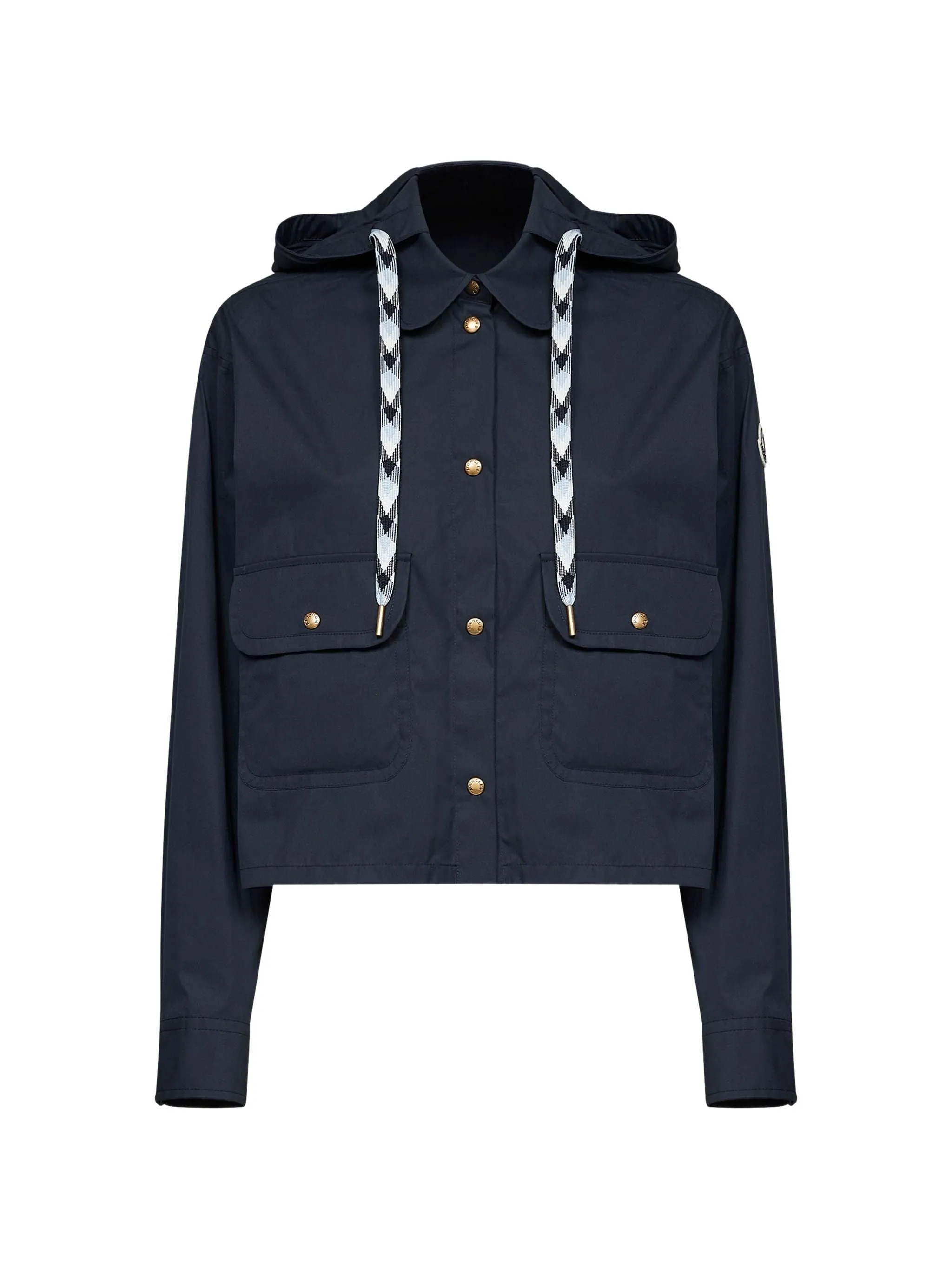 HOODED BOXY-CUT SHIRT sold by Lord & Taylor