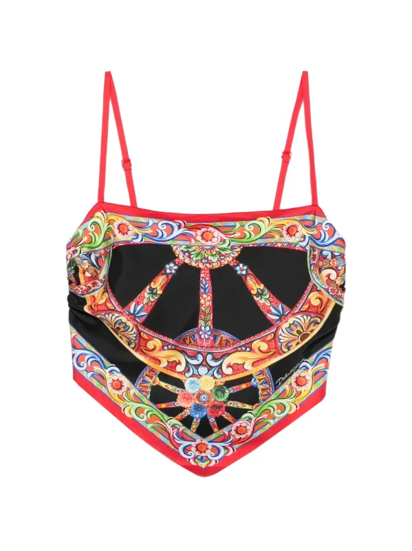 CARRETTO-PRINT TWILL TOP made by Dolce & Gabanna