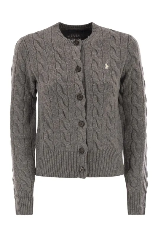 CABLE-KNIT WOOL-CASHMERE CARDIGAN made by Polo by Ralph Lauren