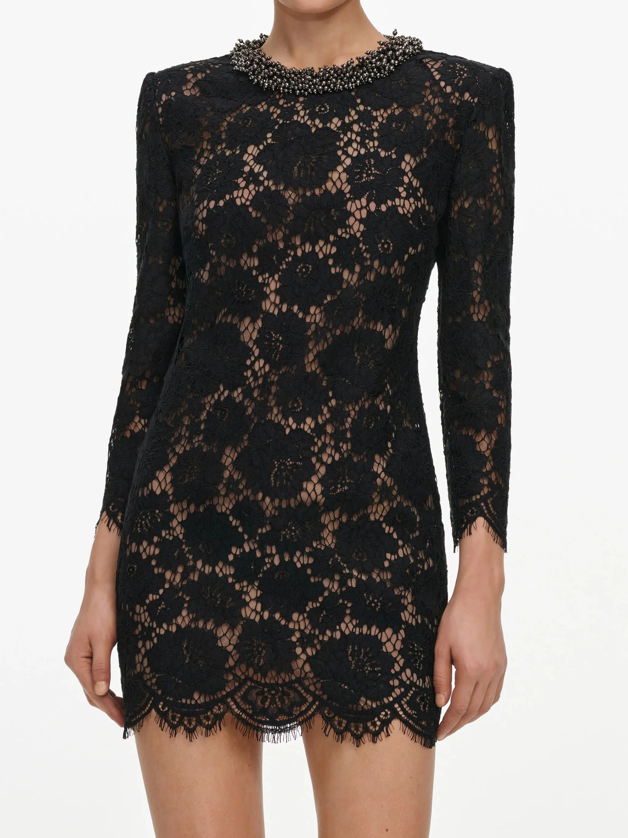 LACE LONG SLEEVE MINI DRESS sold by Lord & Taylor product image thumbnail 4