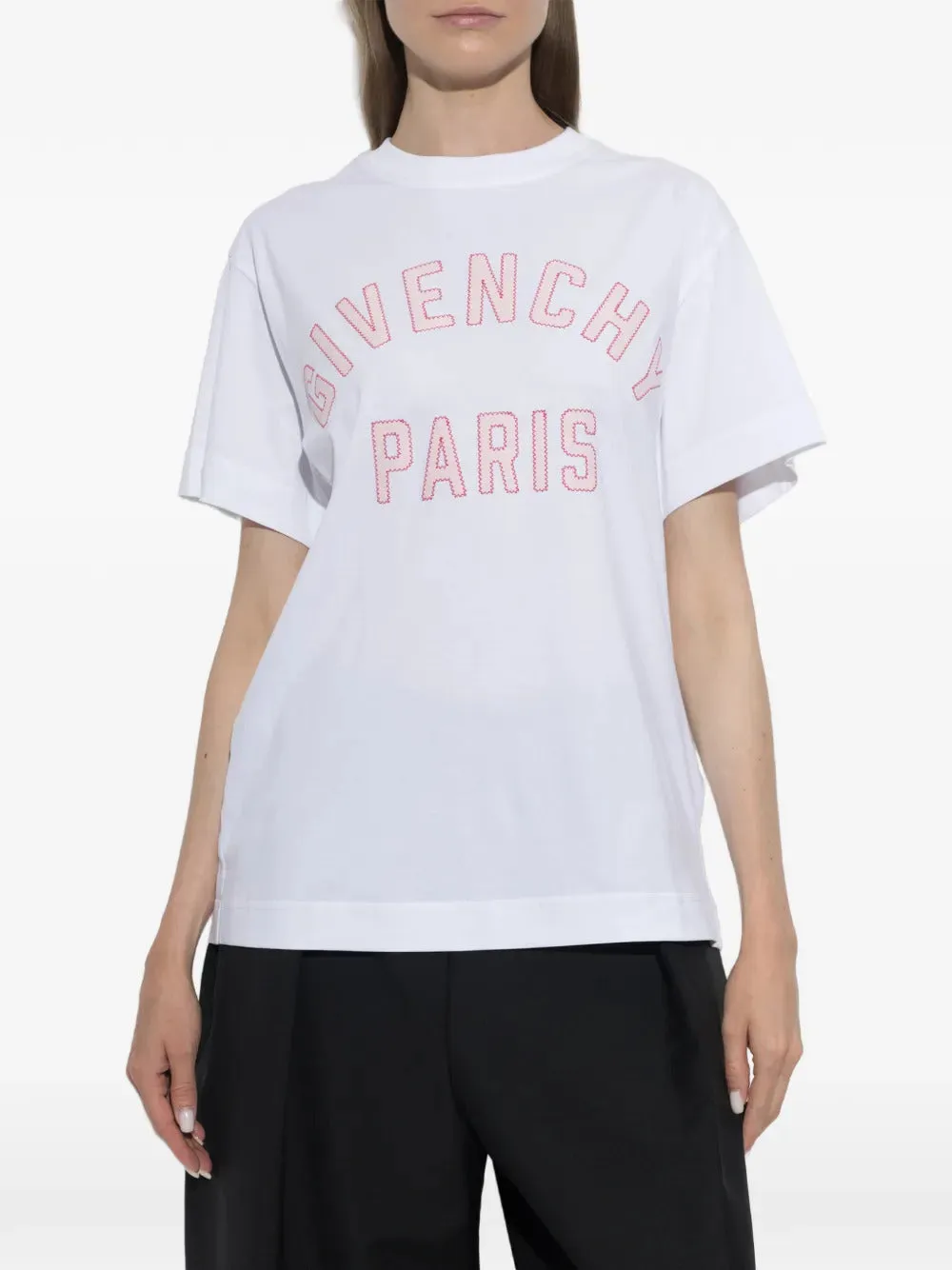T-SHIRT IN COTTON WITH GIVENCHY PARIS EMBROIDERY sold by Lord & Taylor product image thumbnail 3