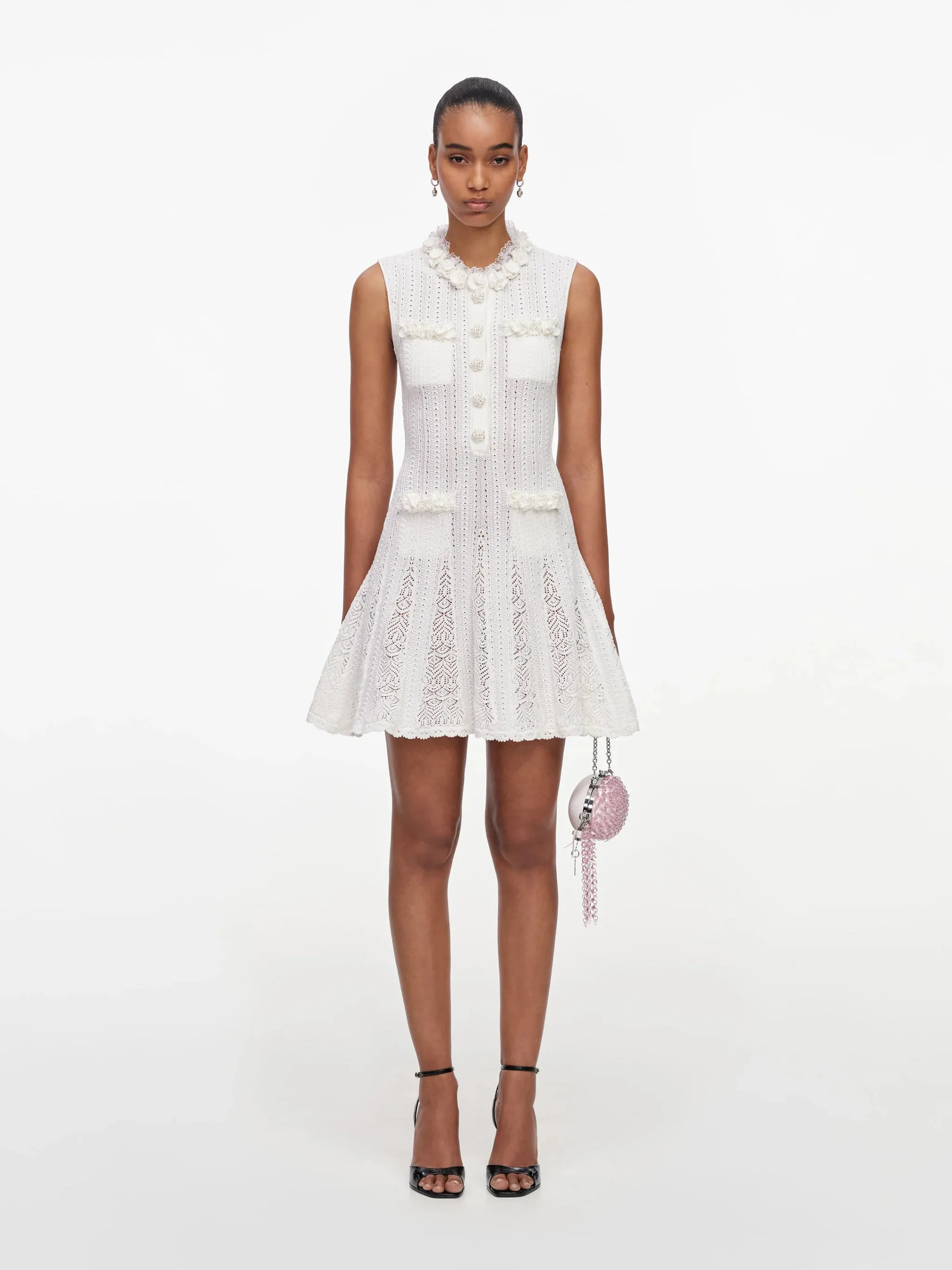 FLOWER TRIM KNIT MINI DRESS sold by Lord & Taylor