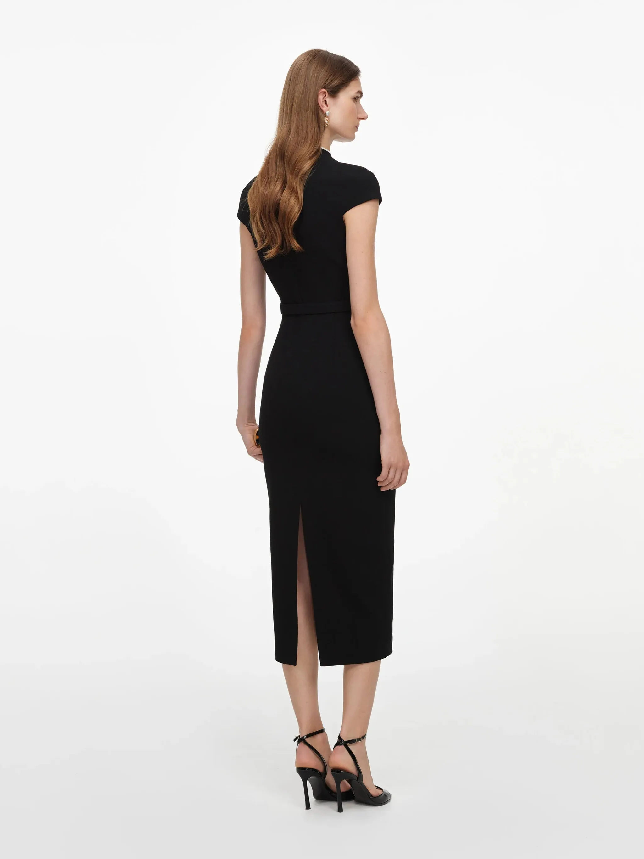 WOOL CREPE MIDI DRESS sold by Lord & Taylor product image thumbnail 3