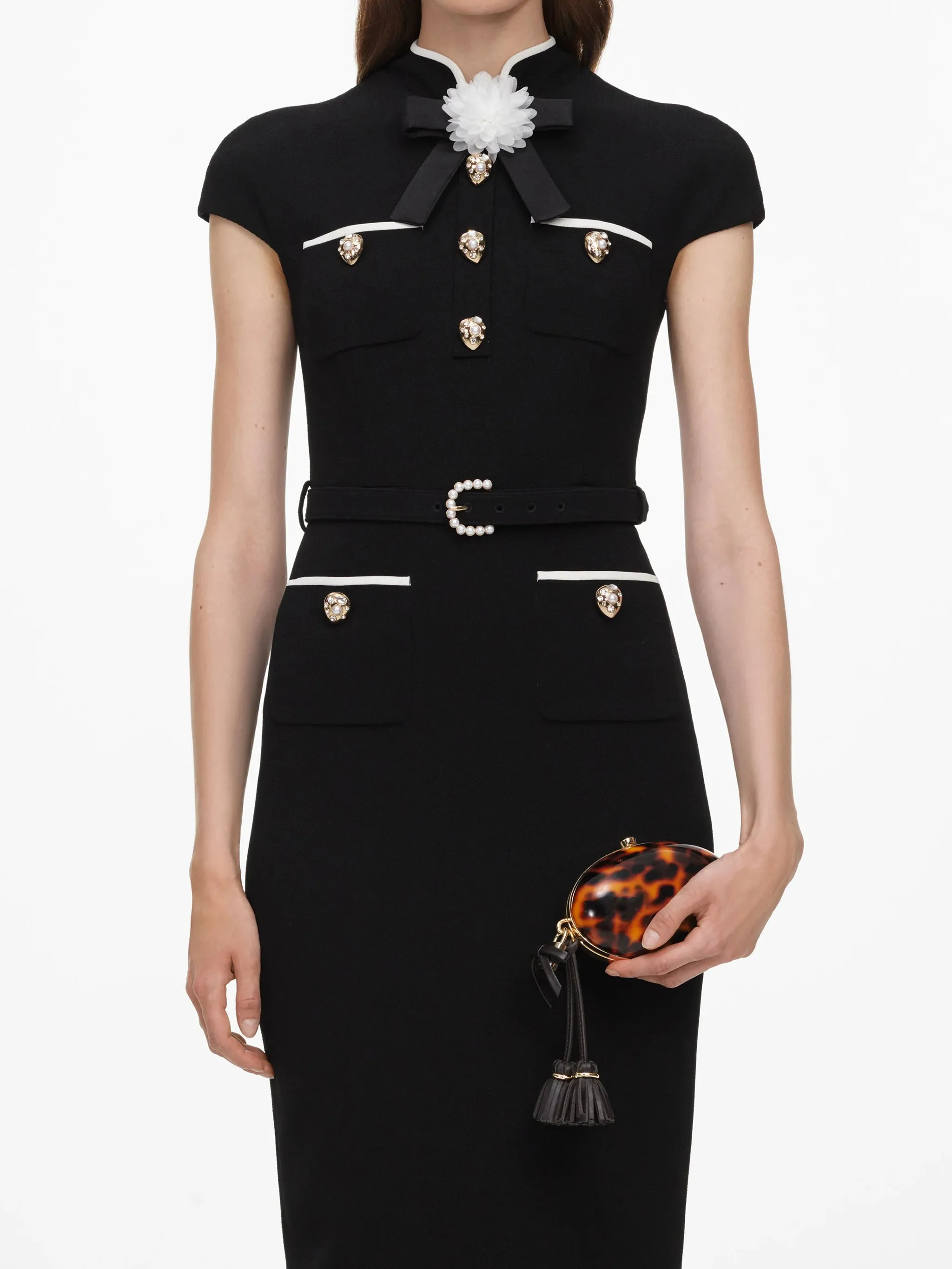 WOOL CREPE MIDI DRESS sold by Lord & Taylor product image thumbnail 4
