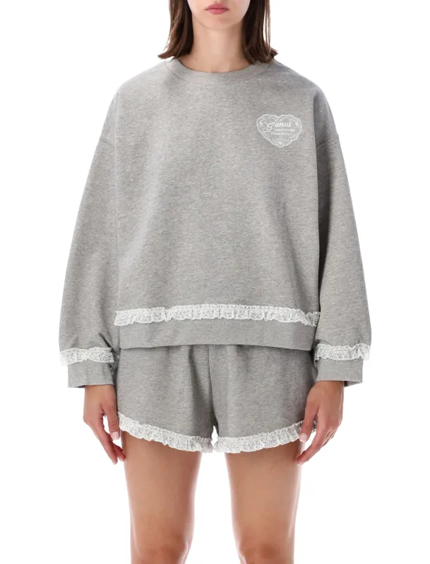 GANNI ISOLI LACE SWEATSHIRT made by Ganni