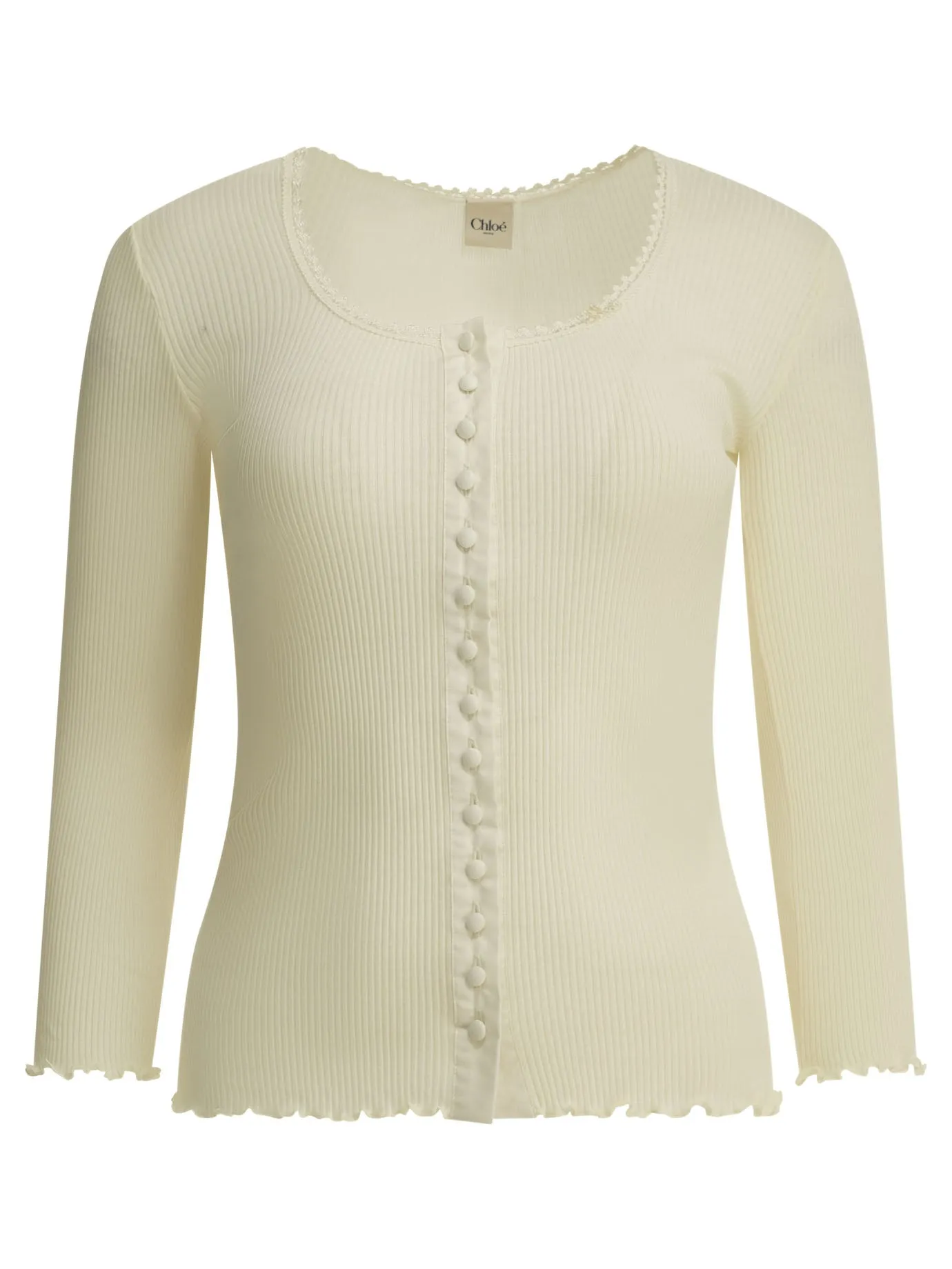 FITTED TOP MADE OF COTTON AND SILK JERSEY sold by Lord & Taylor