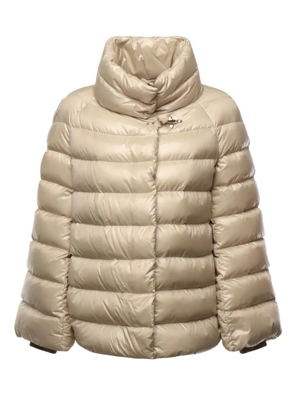 BEIGE NYLON HIGH NECK TOGGLE S made by Fay