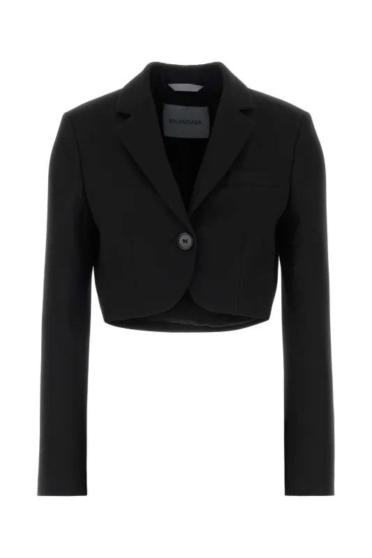 BLACK WOOL BLAZER made by Balenciaga