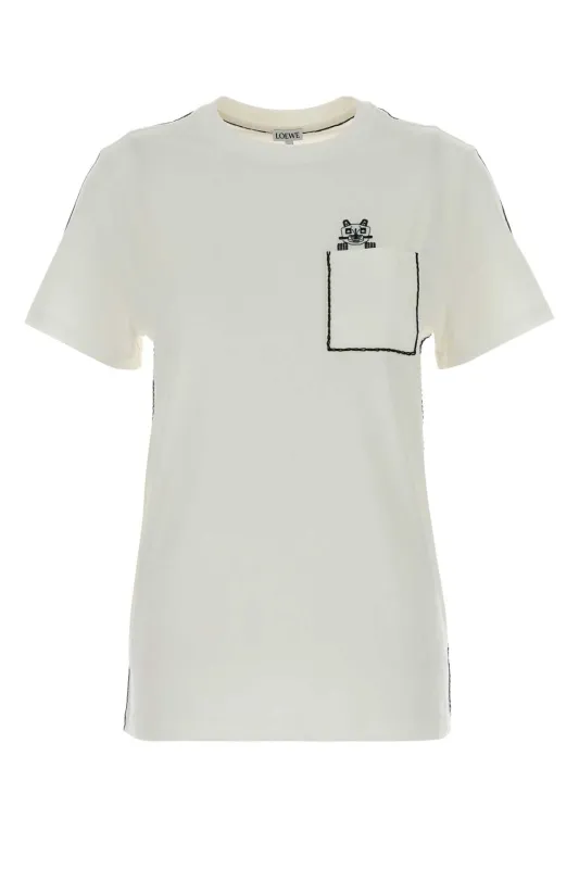 WHITE COTTON T-SHIRT made by Loewe