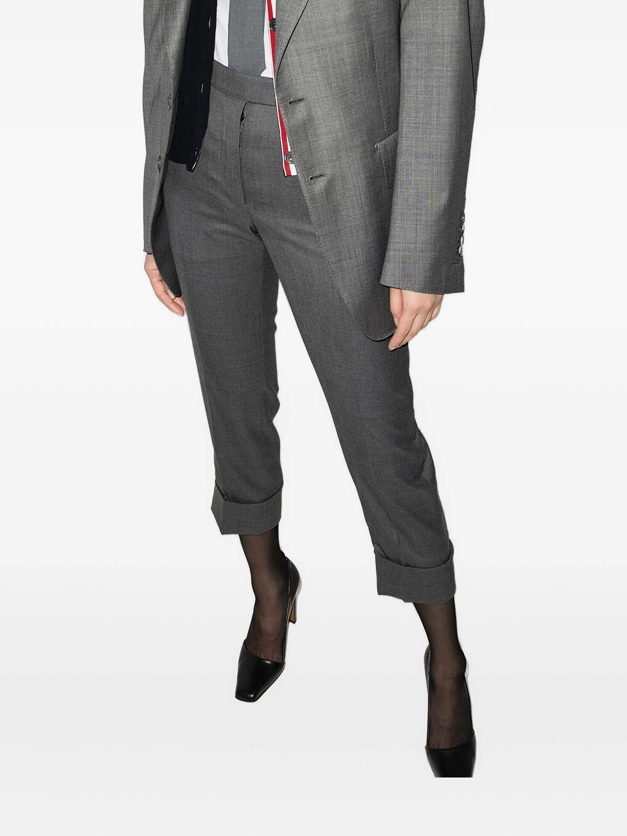SUPER 120S CROPPED WOOL TROUSERS sold by Lord & Taylor product image thumbnail 3