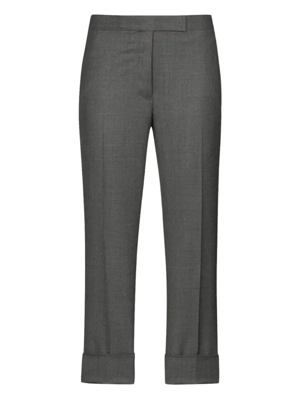 SUPER 120S CROPPED WOOL TROUSERS made by Thom Browne