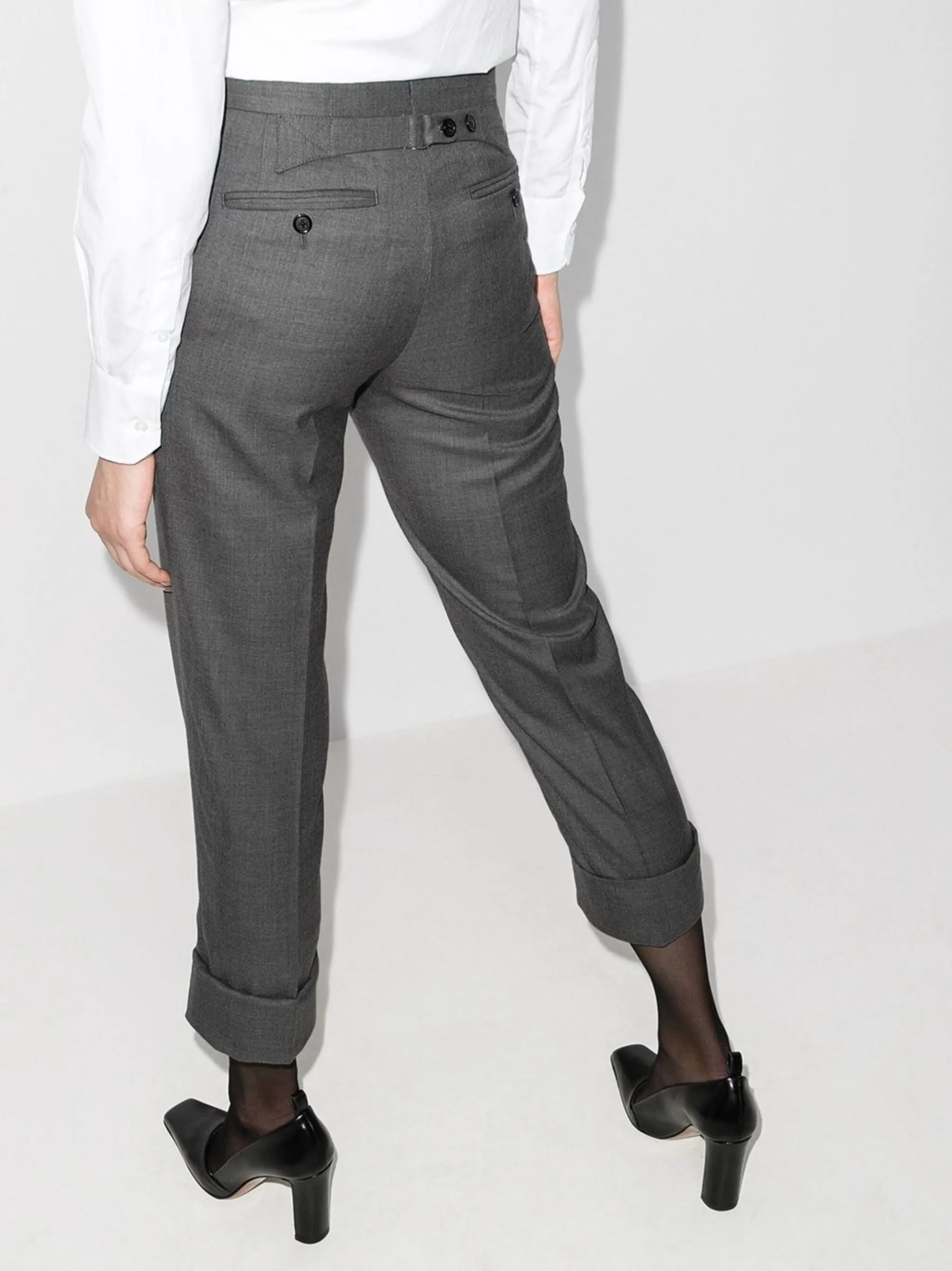 SUPER 120S CROPPED WOOL TROUSERS sold by Lord & Taylor product image thumbnail 2
