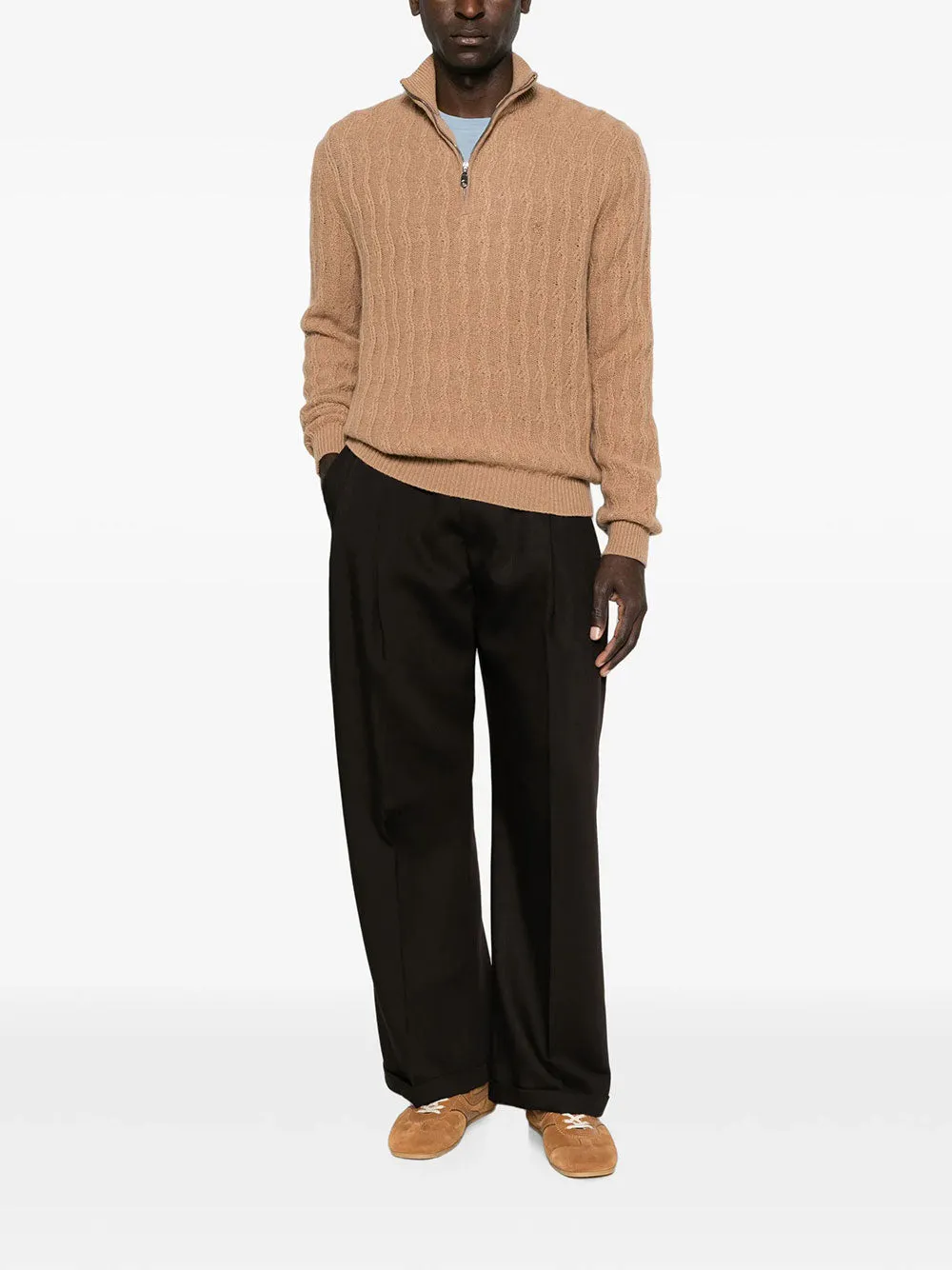 ROMA CASHMERE QUARTER-ZIP JUMPER sold by Lord & Taylor product image thumbnail 2