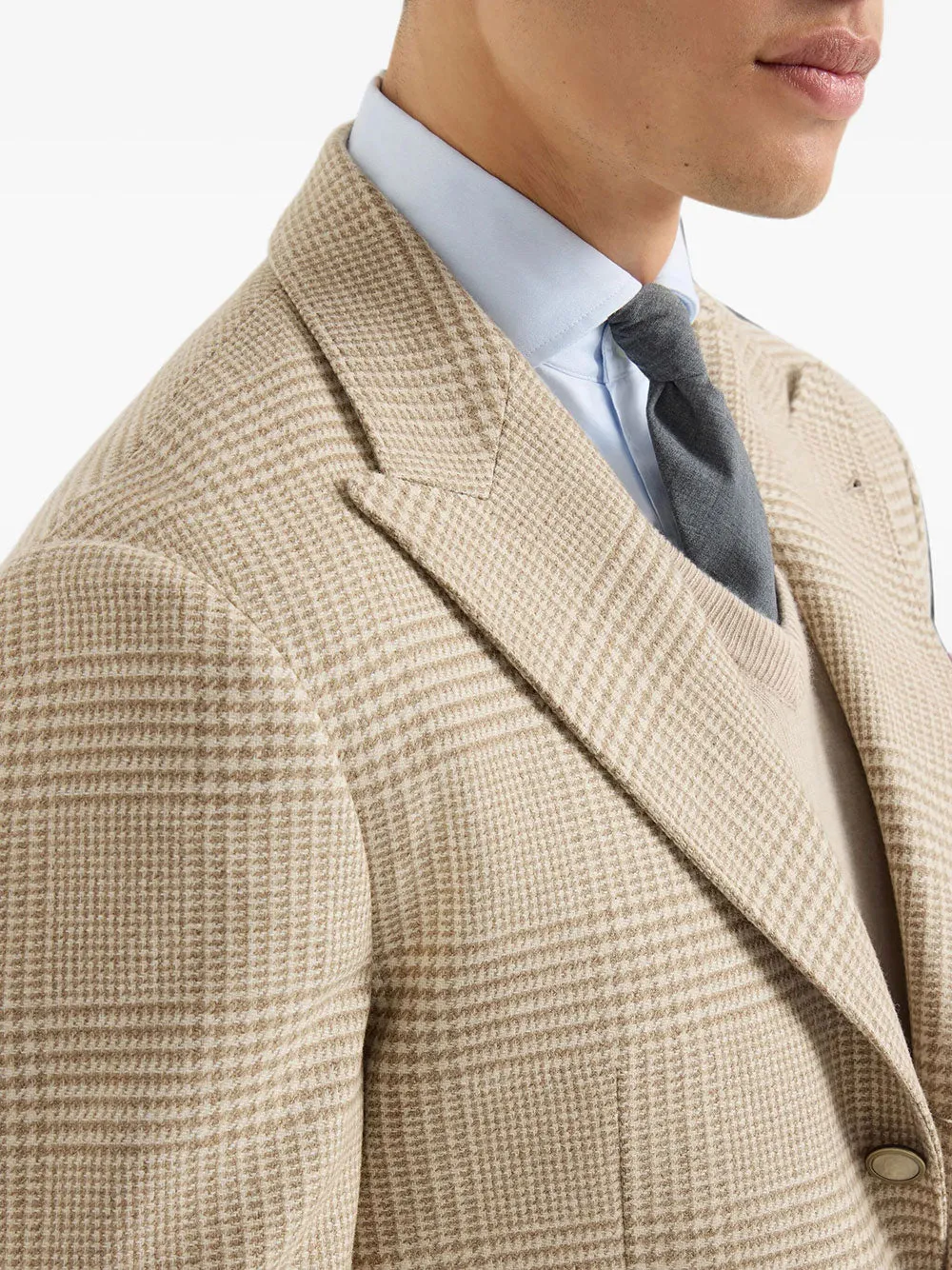 CASHMERE BLEND CHECKED SINGLE-BREASTED BLAZER sold by Lord & Taylor product image thumbnail 4