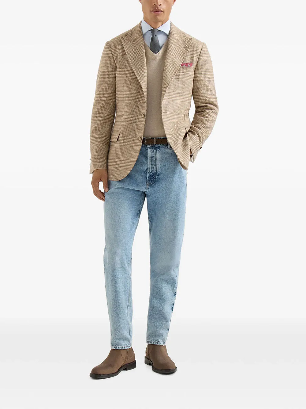 CASHMERE BLEND CHECKED SINGLE-BREASTED BLAZER sold by Lord & Taylor product image thumbnail 5