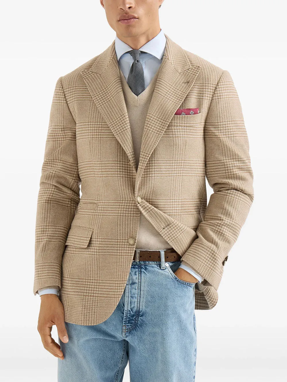 CASHMERE BLEND CHECKED SINGLE-BREASTED BLAZER sold by Lord & Taylor product image thumbnail 2