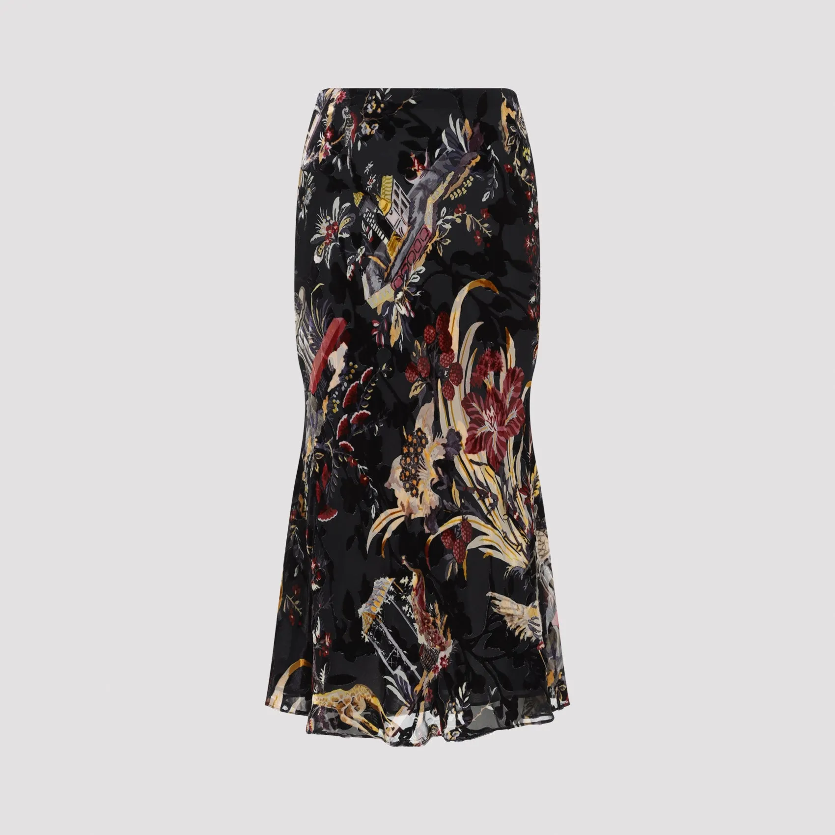 MULTICOLOR BLACK MIDI SKIRT sold by Lord & Taylor product image thumbnail 2