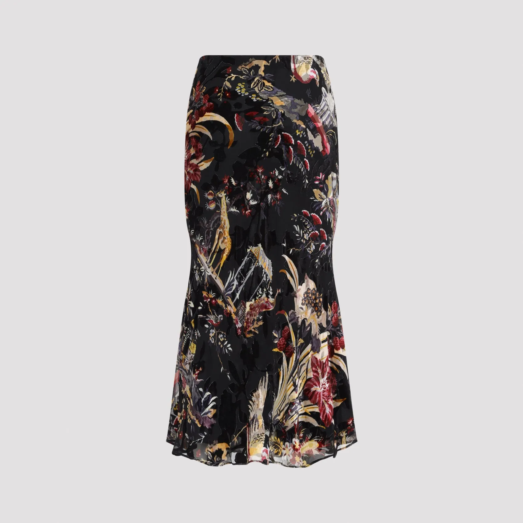 MULTICOLOR BLACK MIDI SKIRT sold by Lord & Taylor product image thumbnail 3