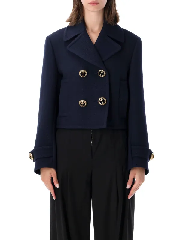 ANCHOR-BUTTON CROPPED JACKET made by Balenciaga