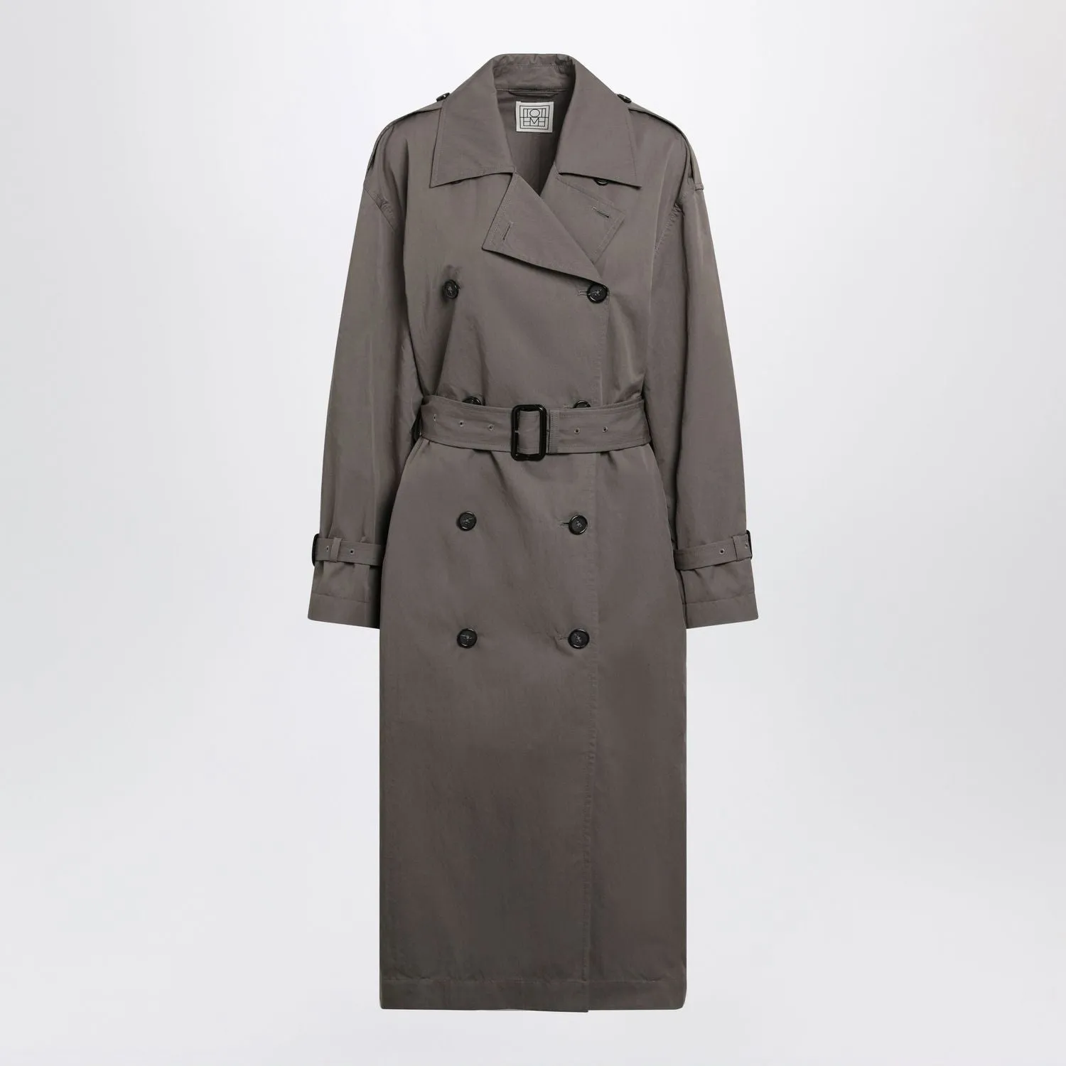 TAUPE DOUBLEBREASTED COTTONBLEND TRENCH COAT sold by Lord & Taylor