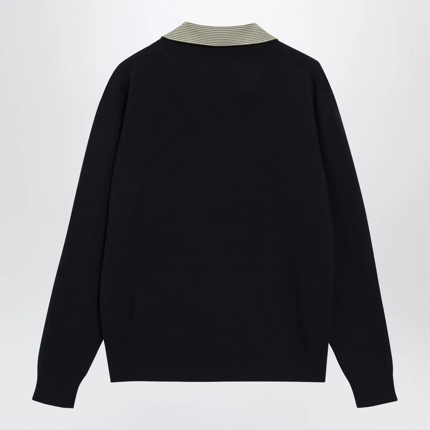 BLUE WOOL AND CASHMERE SWEATER WITH COLLAR sold by Lord & Taylor product image thumbnail 2