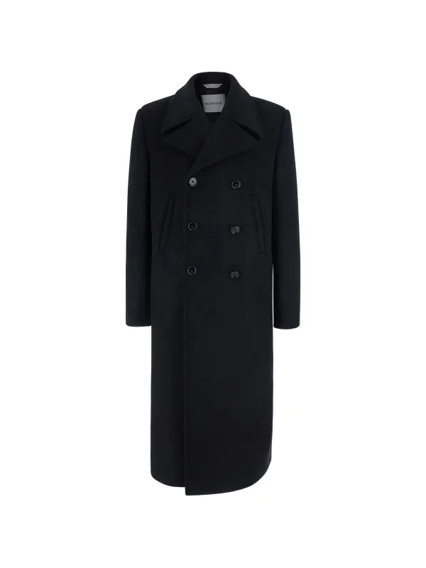 DOUBLE-BREASTED SKINNY-FIT COAT made by Balenciaga