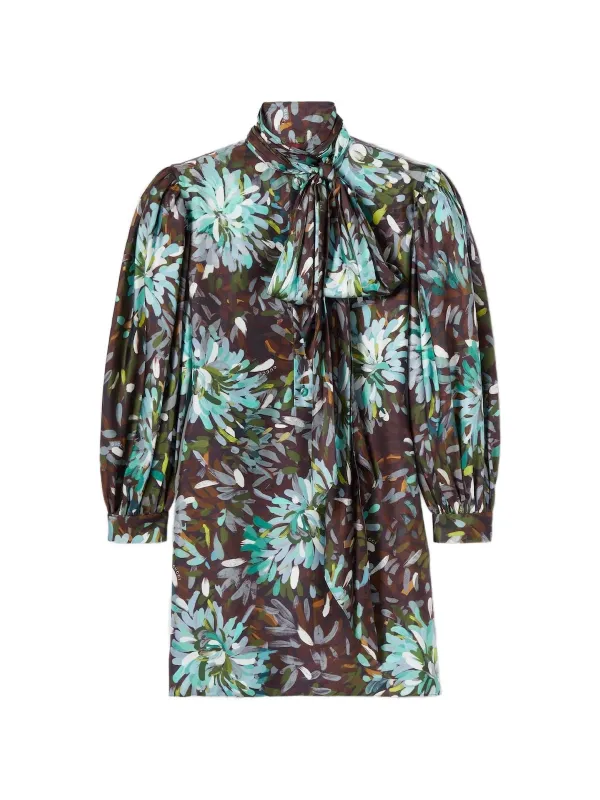 FLORAL-PRINT MINI DRESS made by Gucci