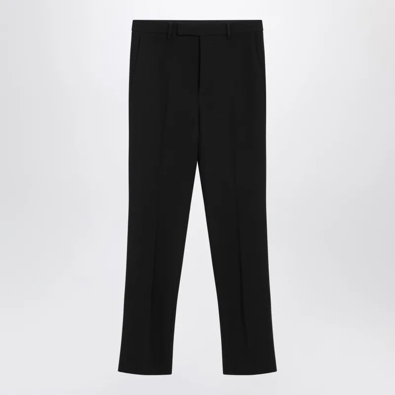 BLACK SKINNY WOOL TROUSERS made by Gucci