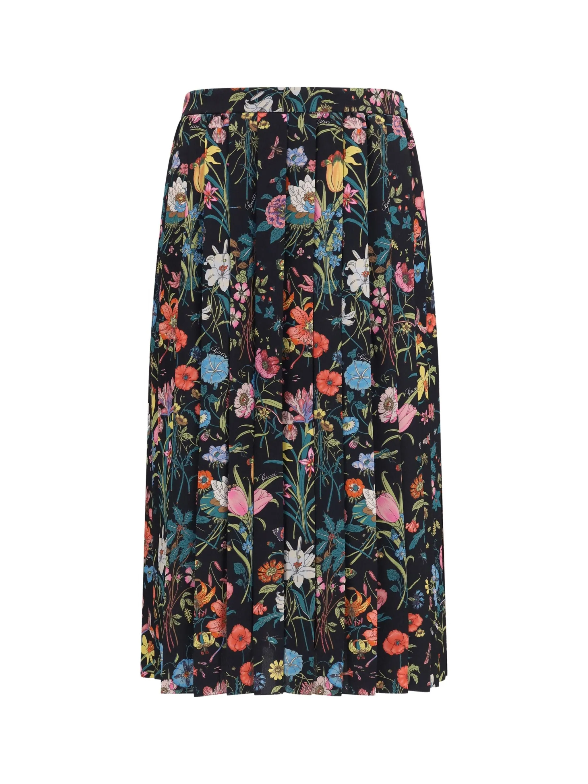 FLORA-PRINT PLEATED MIDI SKIRT sold by Lord & Taylor product image thumbnail 3