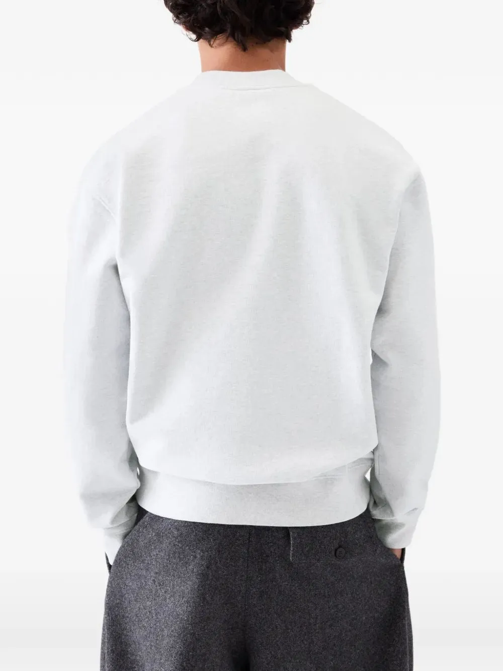 GREY CREWNECK SWEATSHIRT WITH GROSGRAIN LOGO sold by Lord & Taylor product image thumbnail 3