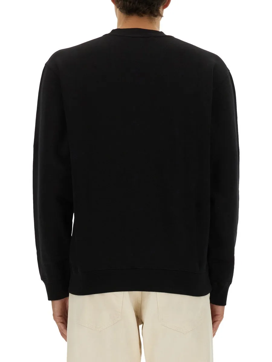 BLACK CREWNECK SWEATSHIRT WITH GROSGRAIN LOGO sold by Lord & Taylor product image thumbnail 5