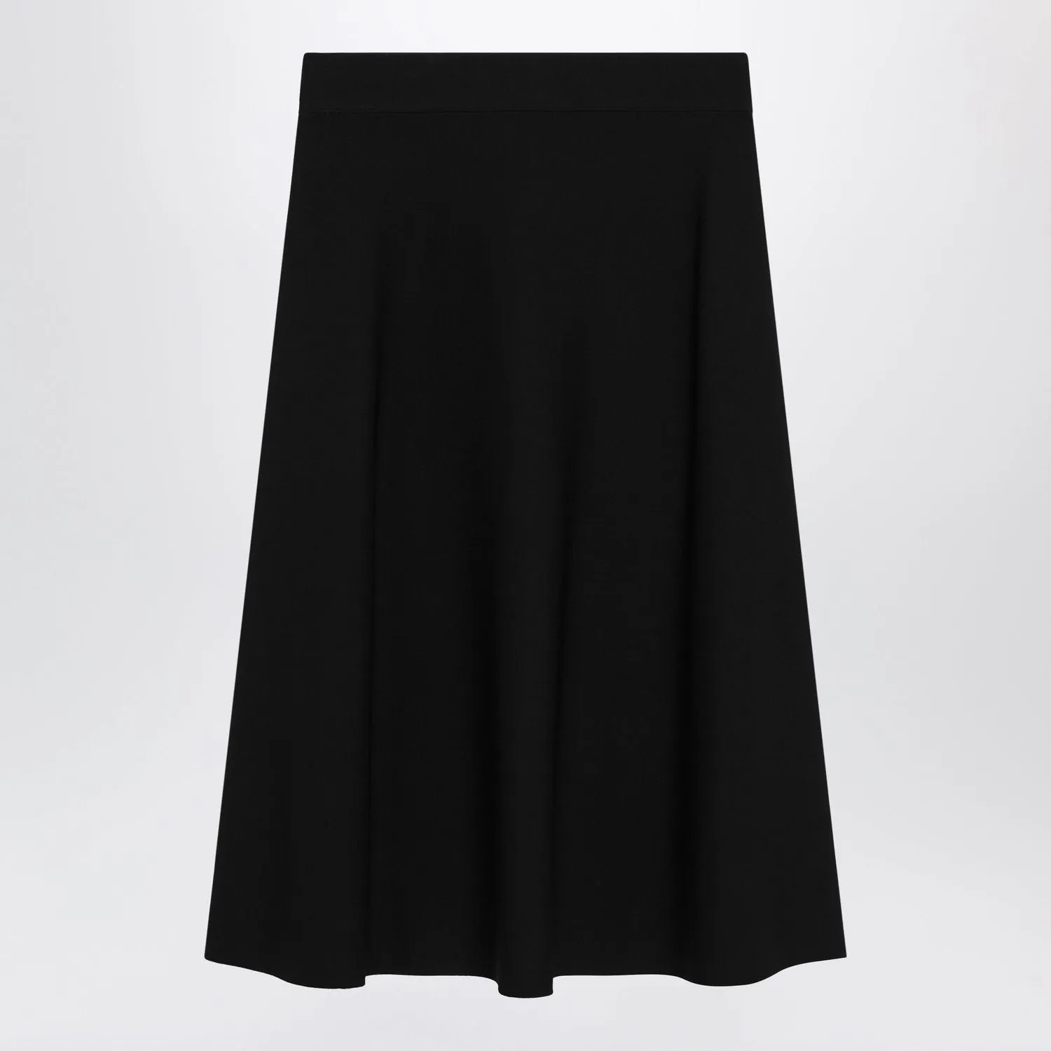 FLARED MIDI SKIRT IN VISCOSE CRêPE YARN, BLACK sold by Lord & Taylor