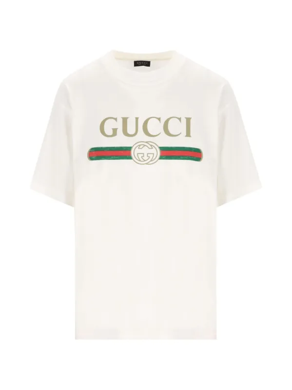COTTON JERSEY AND SILK T-SHIRT made by Gucci