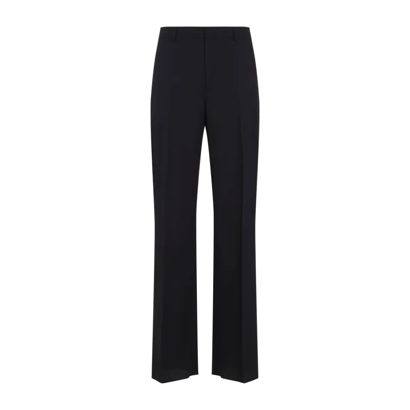 BLACK WOOL ETHAN PANTS made by Celine