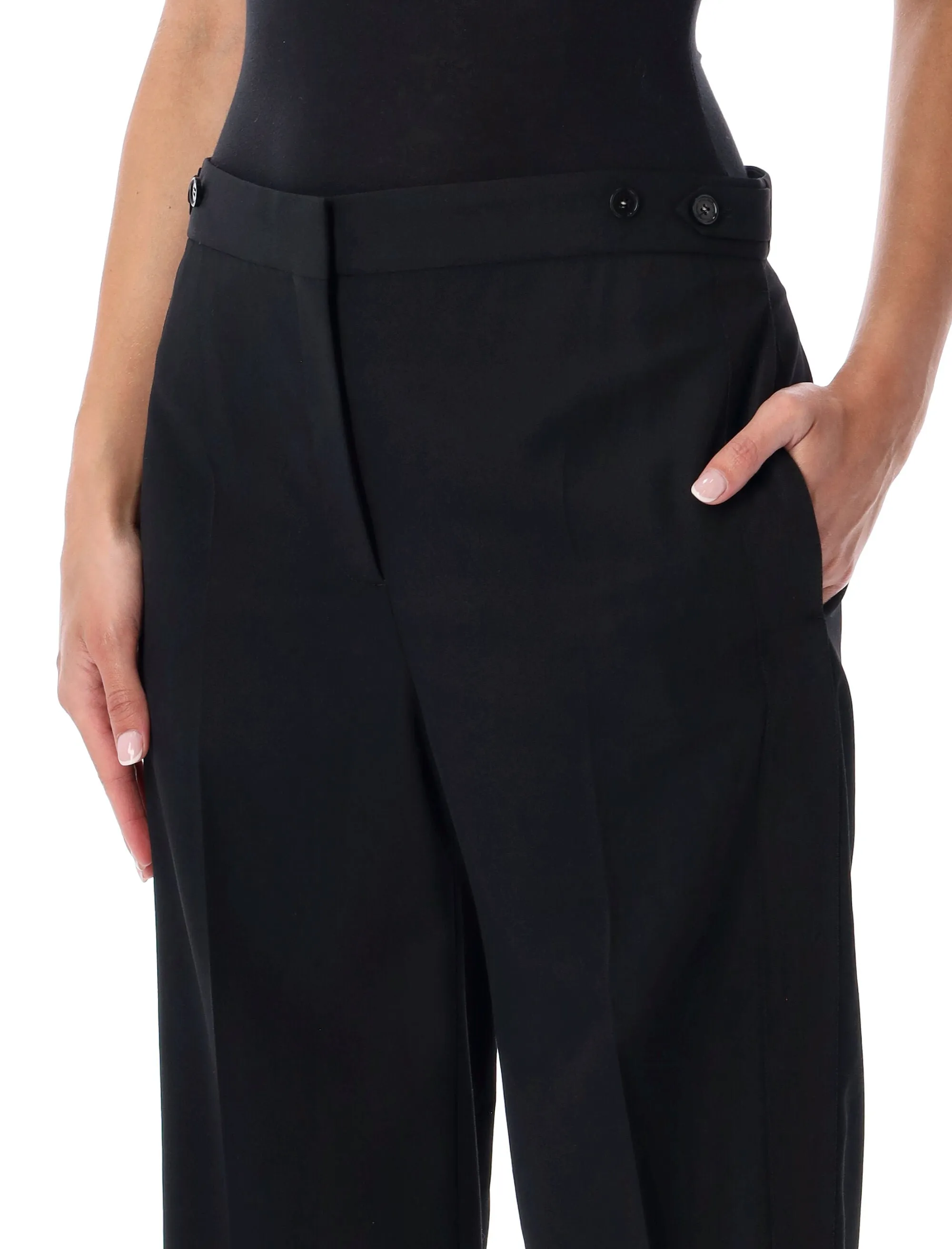 STELLA MCCARTNEY PLEATED STRAIGHT WOOL TROUSERS sold by Lord & Taylor product image thumbnail 3