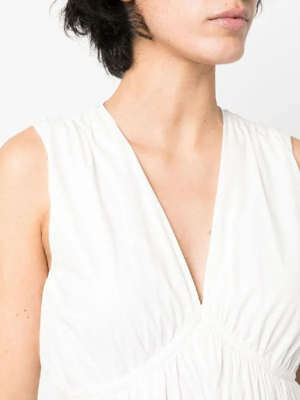 BRUNELLO CUCINELLI WOMEN'S OFF WHITE SLEEVELESS DRESS made by Brunello Cucinelli