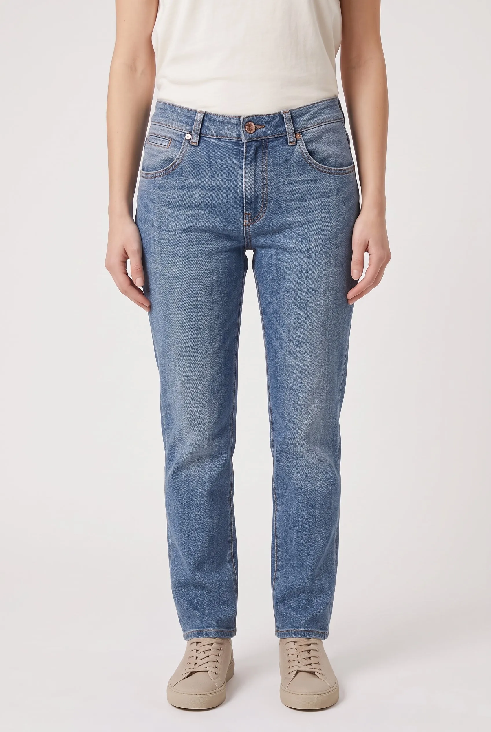 BRUNELLO CUCINELLI WOMEN'S LIGHT BLUE DENIM TROUSERS sold by Lord & Taylor