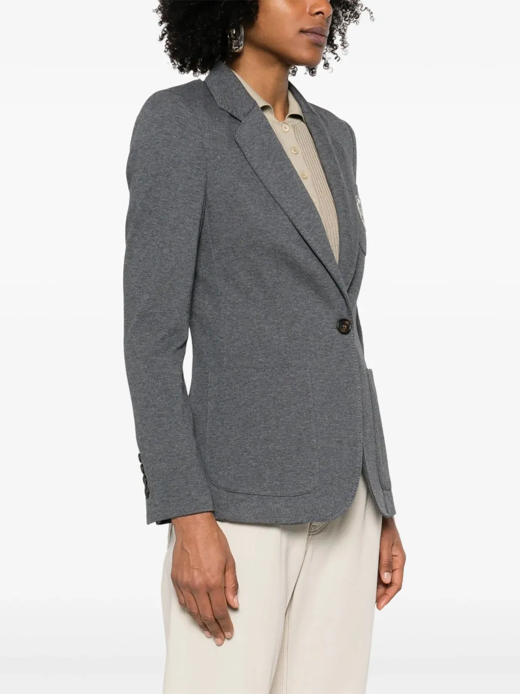 BRUNELLO CUCINELLI WOMEN'S GREY TAILORED COTTON JACKET sold by Lord & Taylor product image thumbnail 3