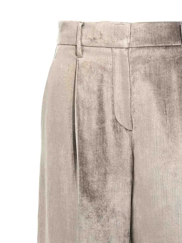 BRUNELLO CUCINELLI WOMEN'S LIGHT BEIGE WIDE LEG TROUSERS sold by Lord & Taylor product image thumbnail 3