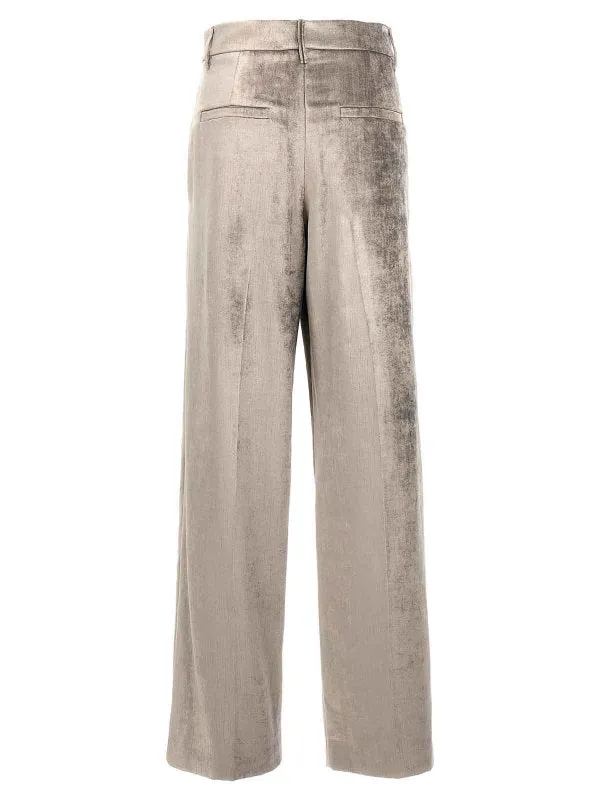 BRUNELLO CUCINELLI WOMEN'S LIGHT BEIGE WIDE LEG TROUSERS sold by Lord & Taylor product image thumbnail 2