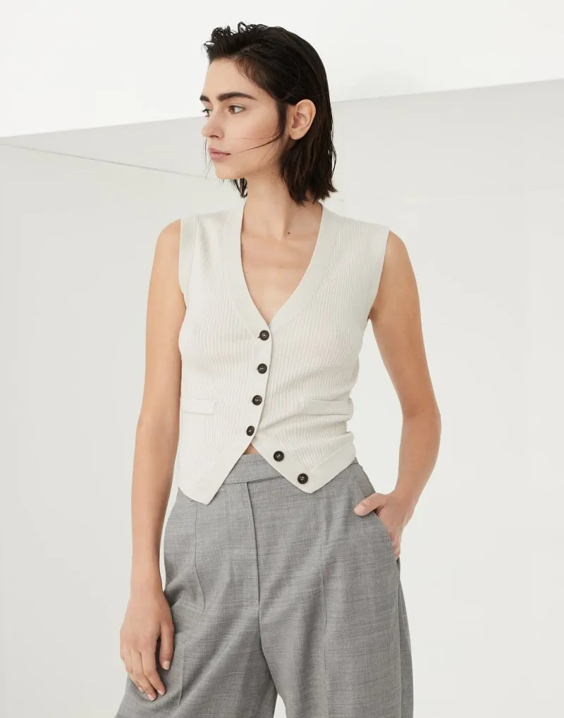 BRUNELLO CUCINELLI WOMEN'S WARM WHITE WOOL BLEND SHIRT sold by Lord & Taylor